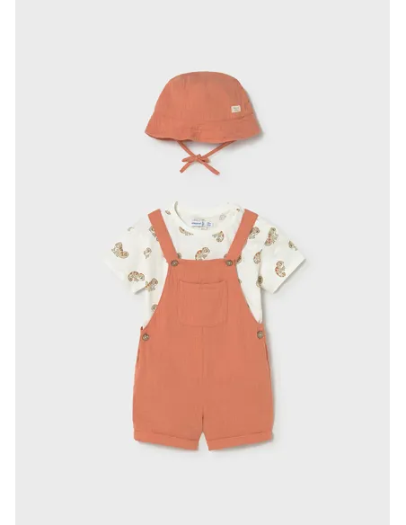 Conj. peto bambula 3 piezas - Arcilla   