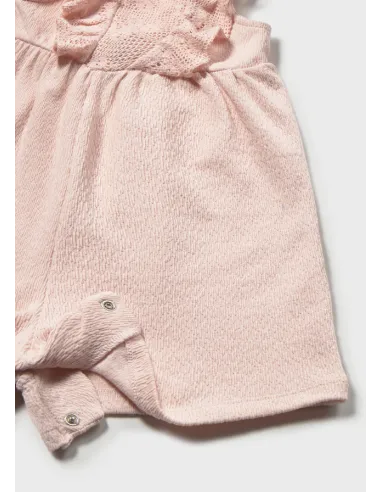 Mono corto combinado guipur - Peonia    