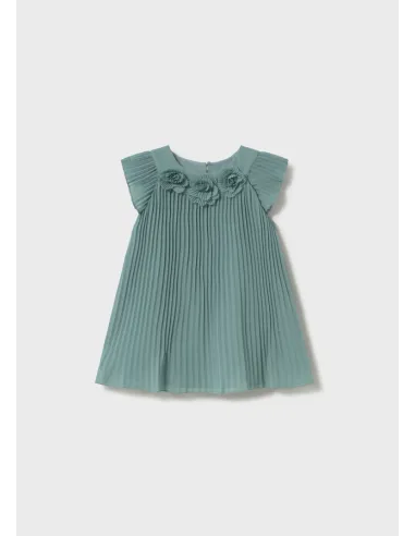 Vestido plisado - Menta     