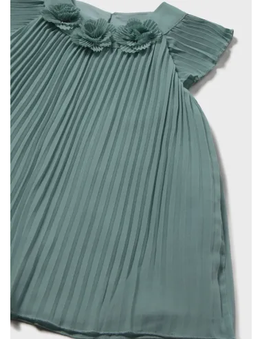 Vestido plisado - Menta     