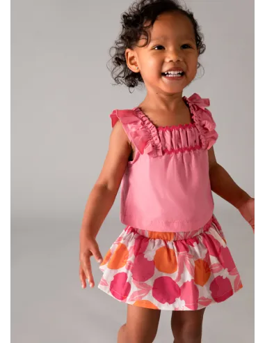 Conj. falda estampada - Geranio   