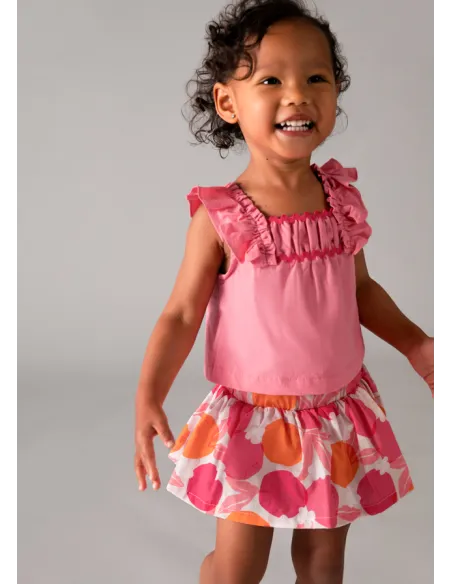 Conj. falda estampada - Geranio   