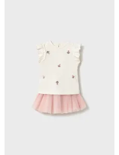 Conj. falda tul - Peonia    