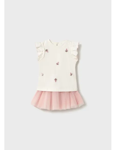 Conj. falda tul - Peonia    