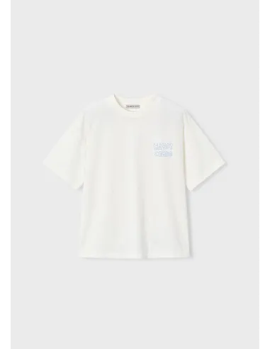 Camiseta m/c "happy combo" - Nata      