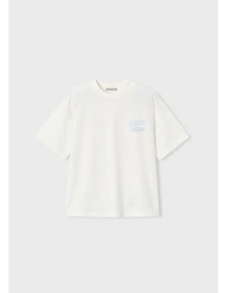 Camiseta m/c "happy combo" - Nata      