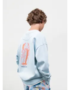 Sudadera "lobster friday" - Celeste   