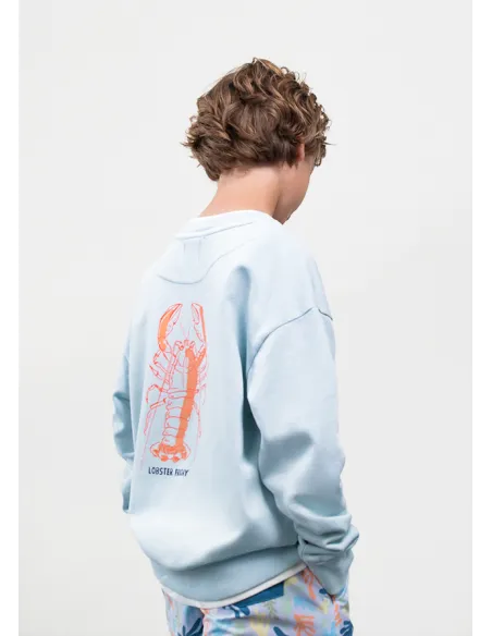Sudadera "lobster friday" - Celeste   