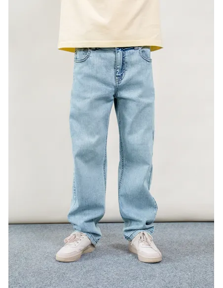 Pantalon jeans wide leg - Claro     