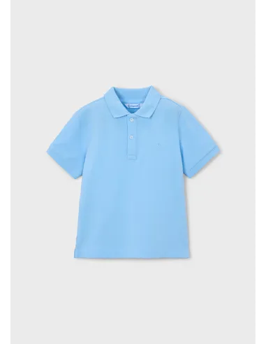 Polo m/c granito basico - Celeste   
