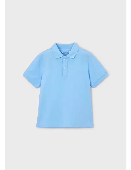 Polo m/c granito basico - Celeste   