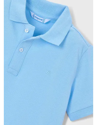 Polo m/c granito basico - Celeste   