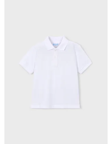 Polo m/c granito basico - Blanco    