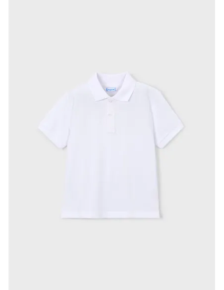 Polo m/c granito basico - Blanco    