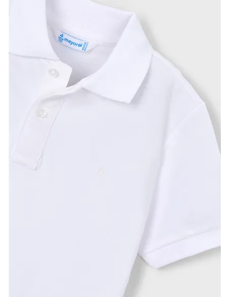 Polo m/c granito basico - Blanco    