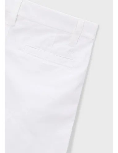 Bermuda chino sarga basico - Blanco    