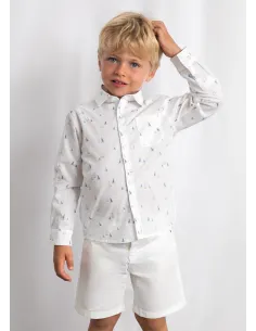 Bermuda sarga 5b basica - Blanco    