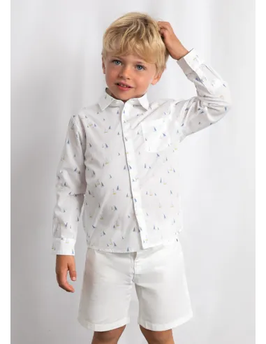 Bermuda sarga 5b basica - Blanco    