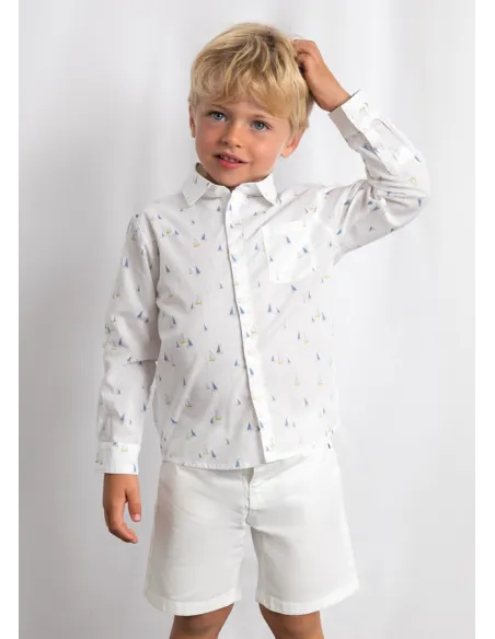 Bermuda sarga 5b basica - Blanco    