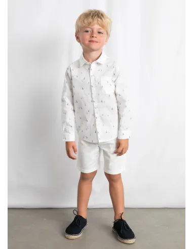 Bermuda sarga 5b basica - Blanco    