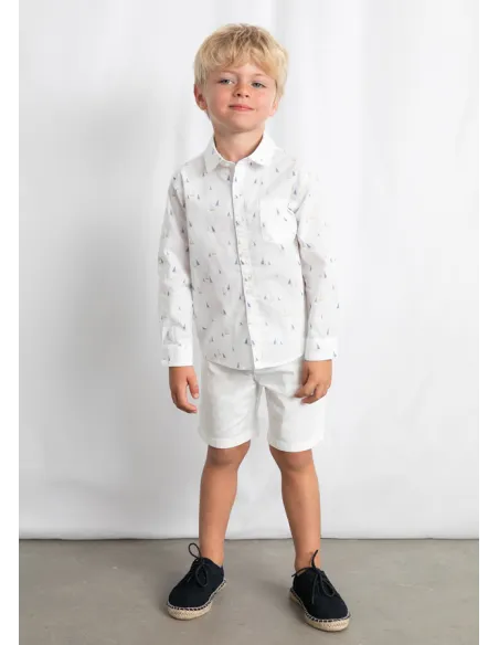 Bermuda sarga 5b basica - Blanco    