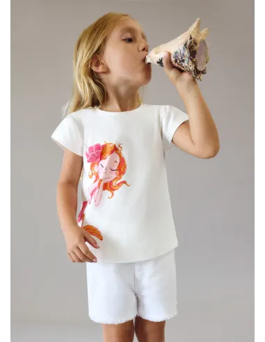 Short sarga basico - Blanco    