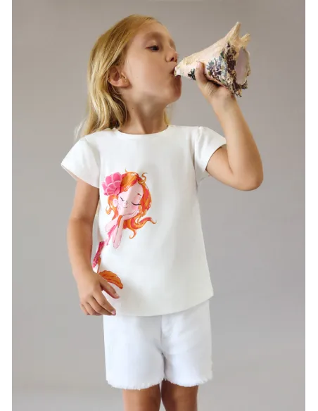 Short sarga basico - Blanco    