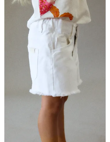 Short sarga basico - Blanco    