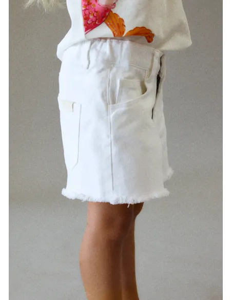 Short sarga basico - Blanco    