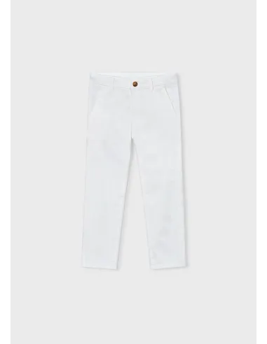 Pantalon chino sarga basico - Nata      