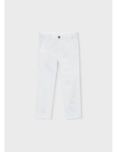 Pantalon chino sarga basico - Nata      