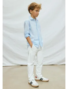 Pantalon chino basico - Nata      