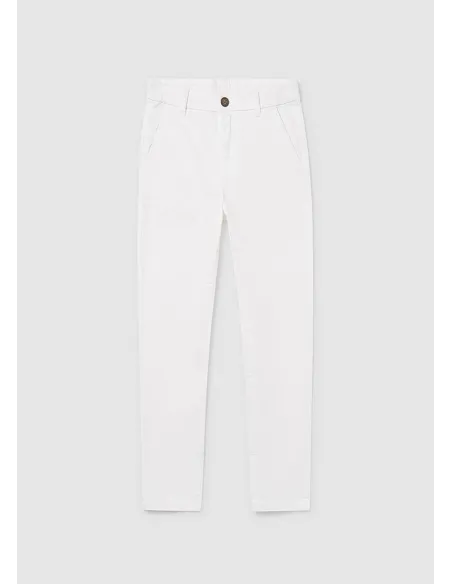 Pantalon chino basico - Nata      