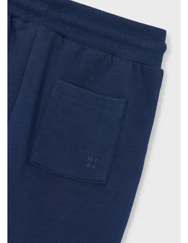 Pantalon felpa basico puños - Marino    