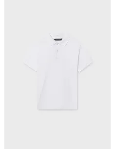 Polo m/c granito basico - Blanco    