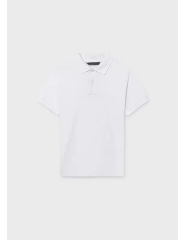 Polo m/c granito basico - Blanco    
