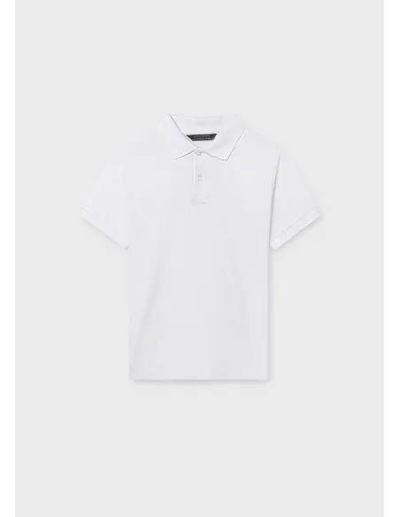 Polo m/c granito basico - Blanco    