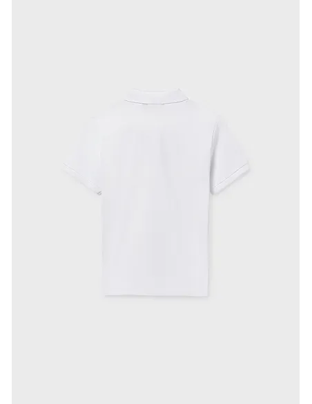 Polo m/c granito basico - Blanco    