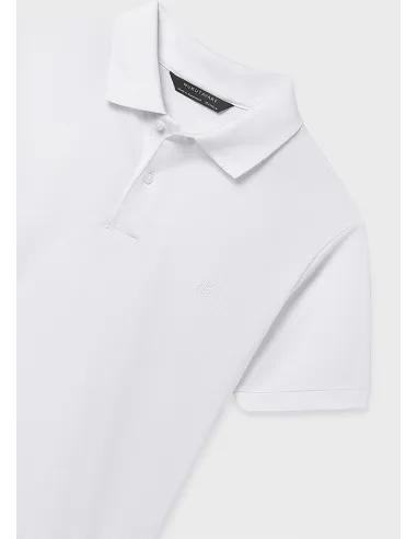 Polo m/c granito basico - Blanco    