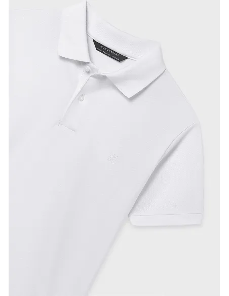 Polo m/c granito basico - Blanco    
