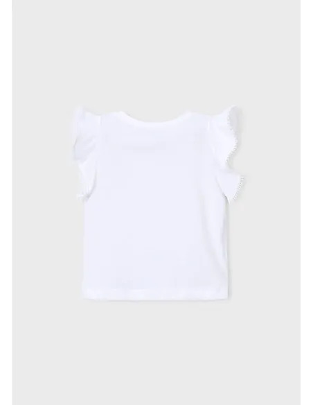 Camiseta m/c puntillas - Blanco    