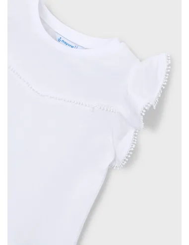 Camiseta m/c puntillas - Blanco    
