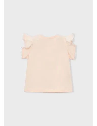 Camiseta m/c puntillas - Salmon    