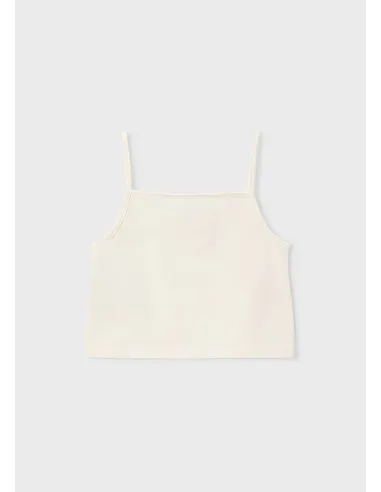 Camiseta m/c 2 piezas crochet - Garbanzo  