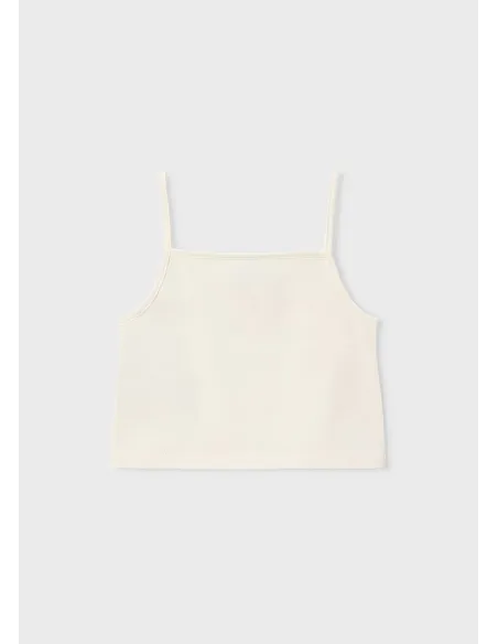 Camiseta m/c 2 piezas crochet - Garbanzo  