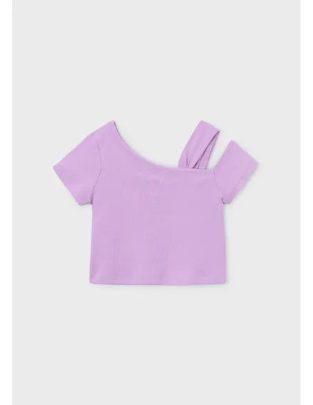 Camiseta m/c asimetrica - Lilac     