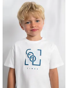 Camiseta m/c embossed - Blanco    