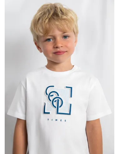 Camiseta m/c embossed - Blanco    