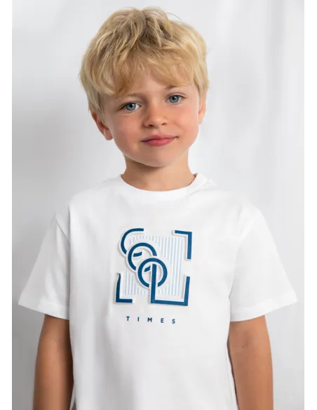 Camiseta m/c embossed - Blanco    