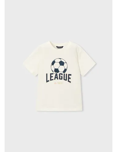 Camiseta m/c "league" - Nata      